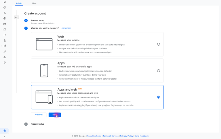 App+Web Google Analytics 4-Property